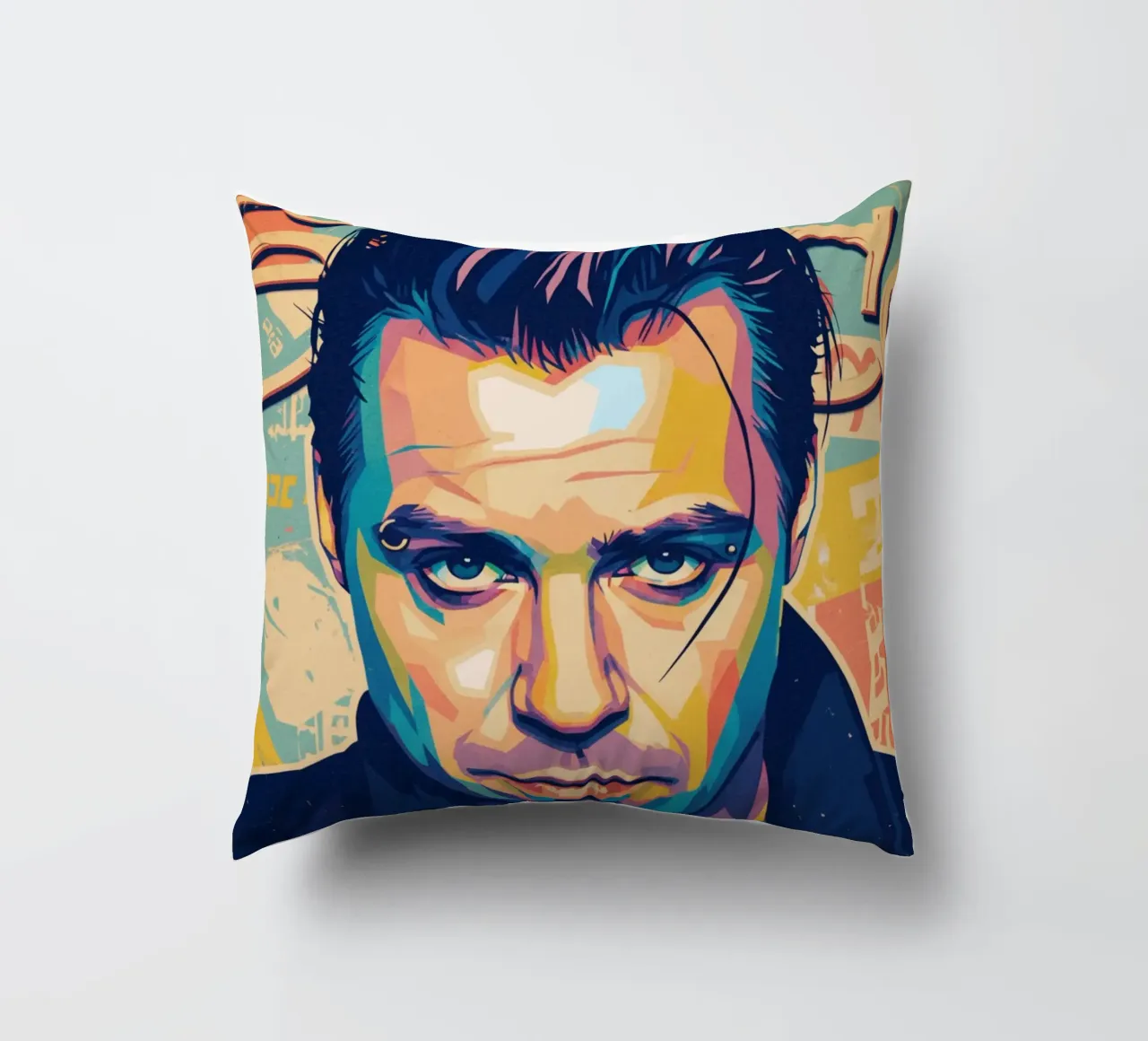 Till Lindemann ritratto pop art cuscino da Hantamrata