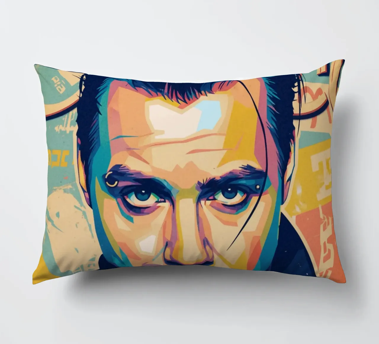 Till Lindemann ritratto pop art cuscino da Hantamrata
