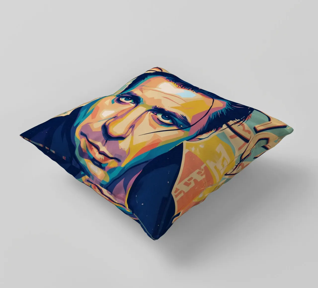 Till Lindemann ritratto pop art cuscino da Hantamrata