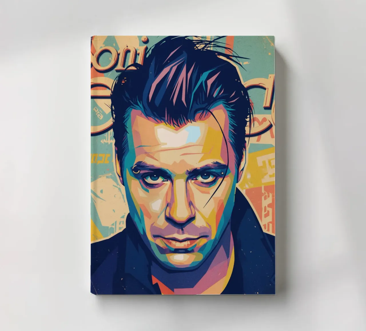 Till Lindemann pop art portrait notebook by Hantamrata