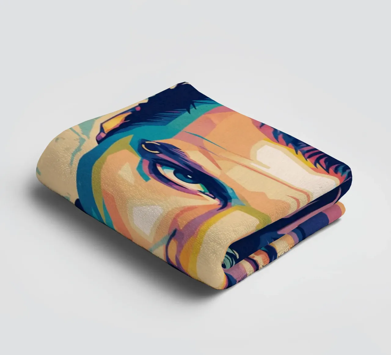 Till Lindemann pop-art portret badhanddoek van Hantamrata