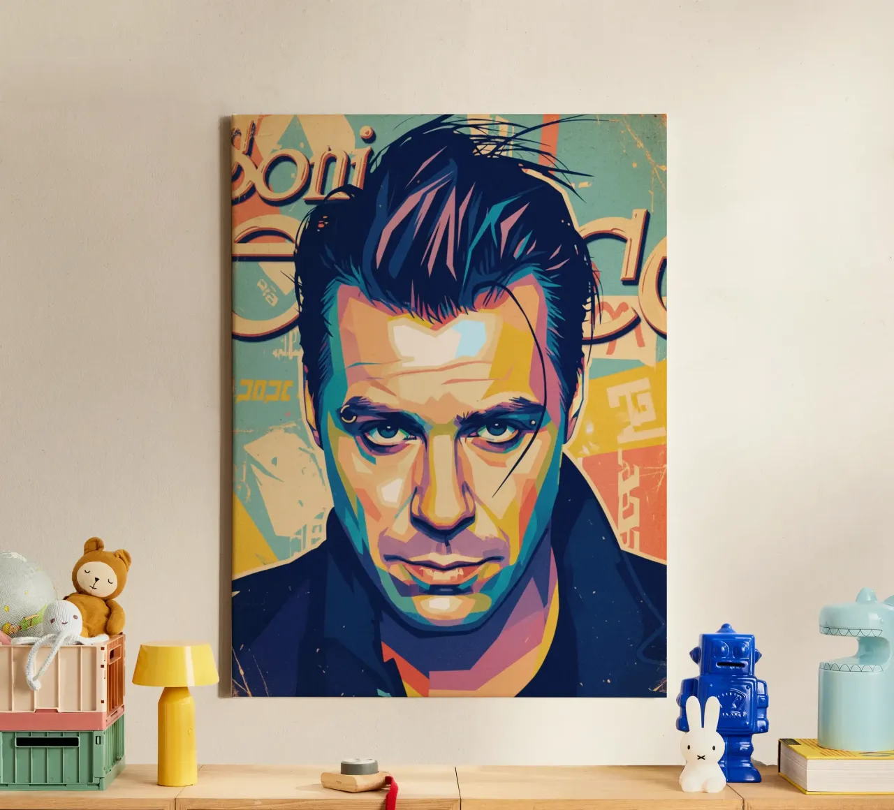 Till Lindemann pop art portrait canvas by Hantamrata