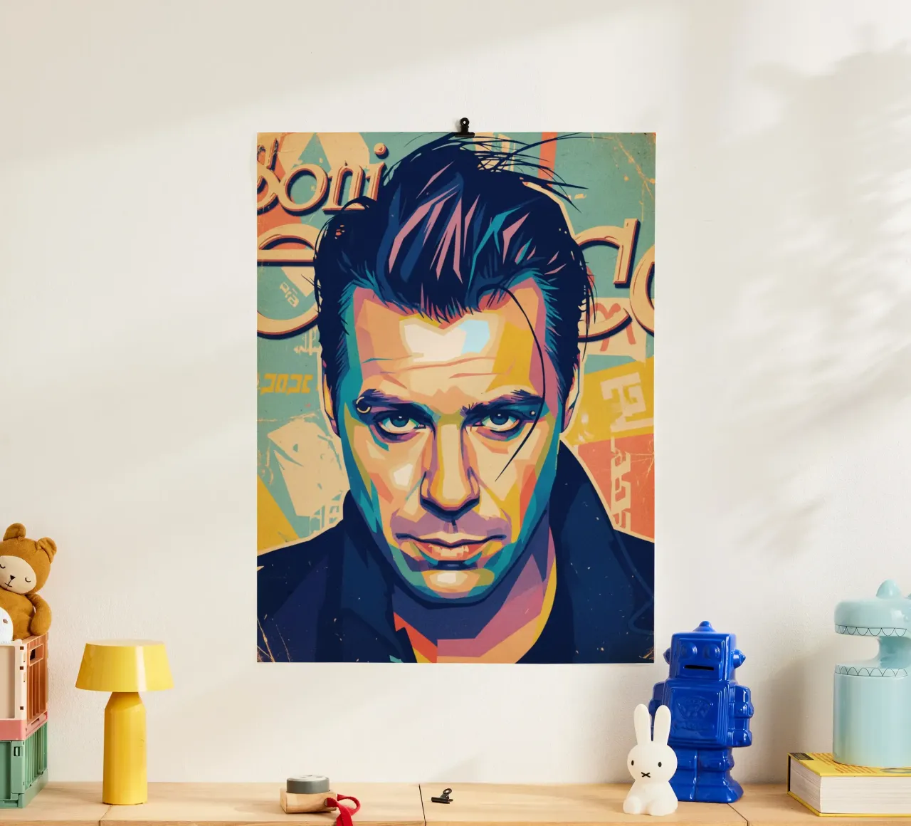 Till Lindemann ritratto pop art carta hahnemühle da Hantamrata