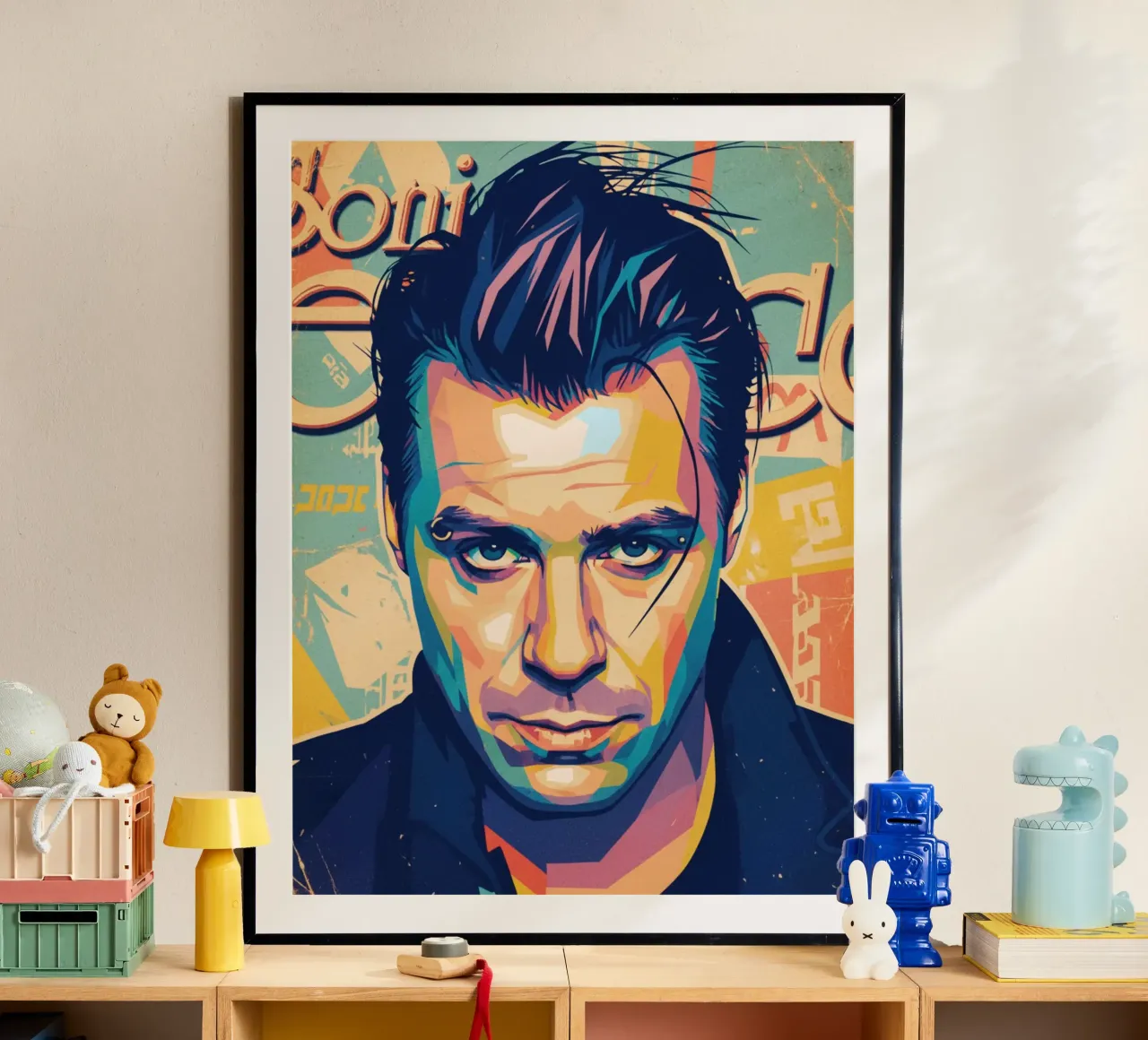 Till Lindemann ritratto pop art carta hahnemühle da Hantamrata