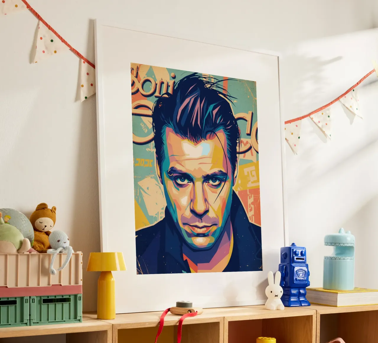 Till Lindemann ritratto pop art carta hahnemühle da Hantamrata