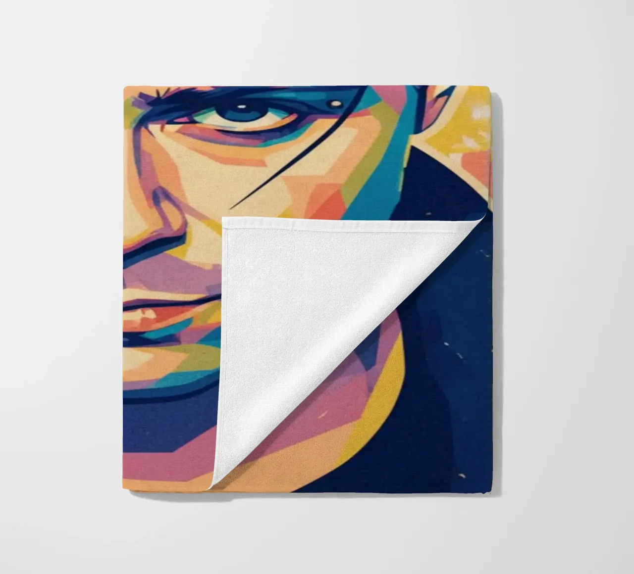 Till Lindemann ritratto pop art telo mare da Hantamrata