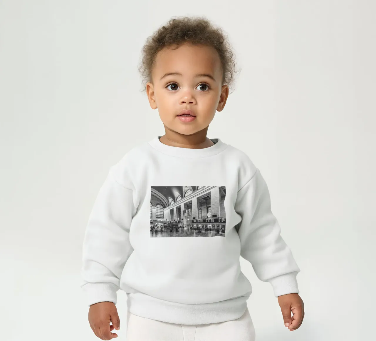 Grand Central Terminal B&W Kunst felpa neonato da Carinaprint