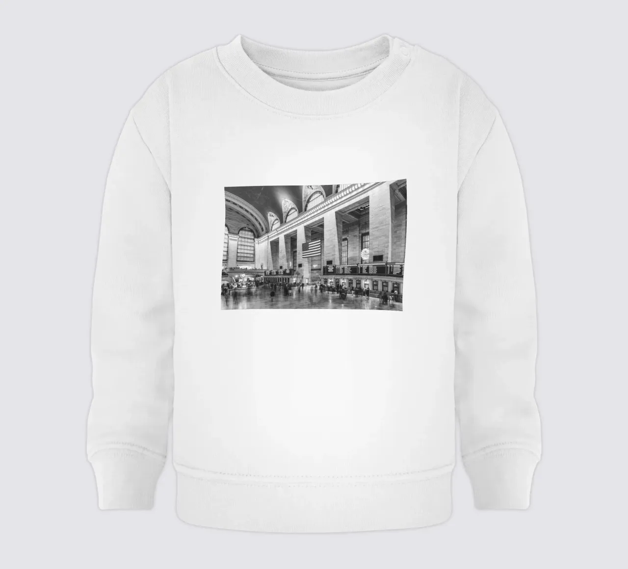 Grand Central Terminal B&W Kunst felpa neonato da Carinaprint