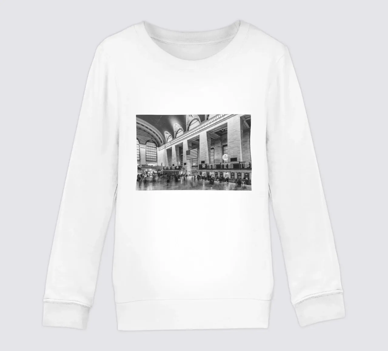 Grand Central Terminal B&W Kunst sudadera para niño de Carinaprint