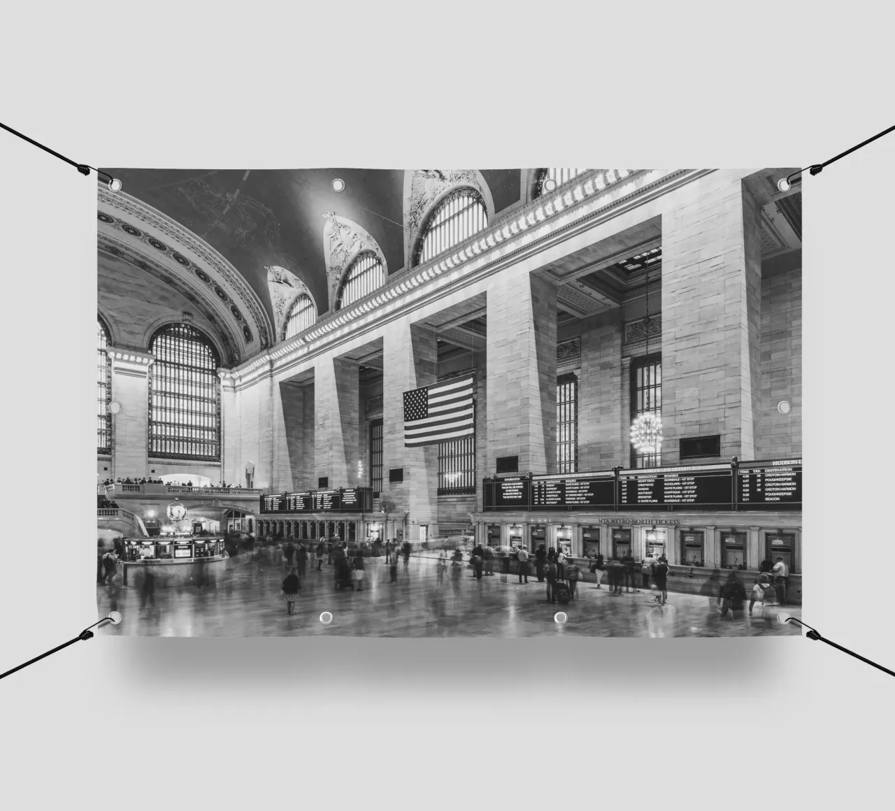Grand Central Terminal B&W Kunst telo in pvc da Carinaprint