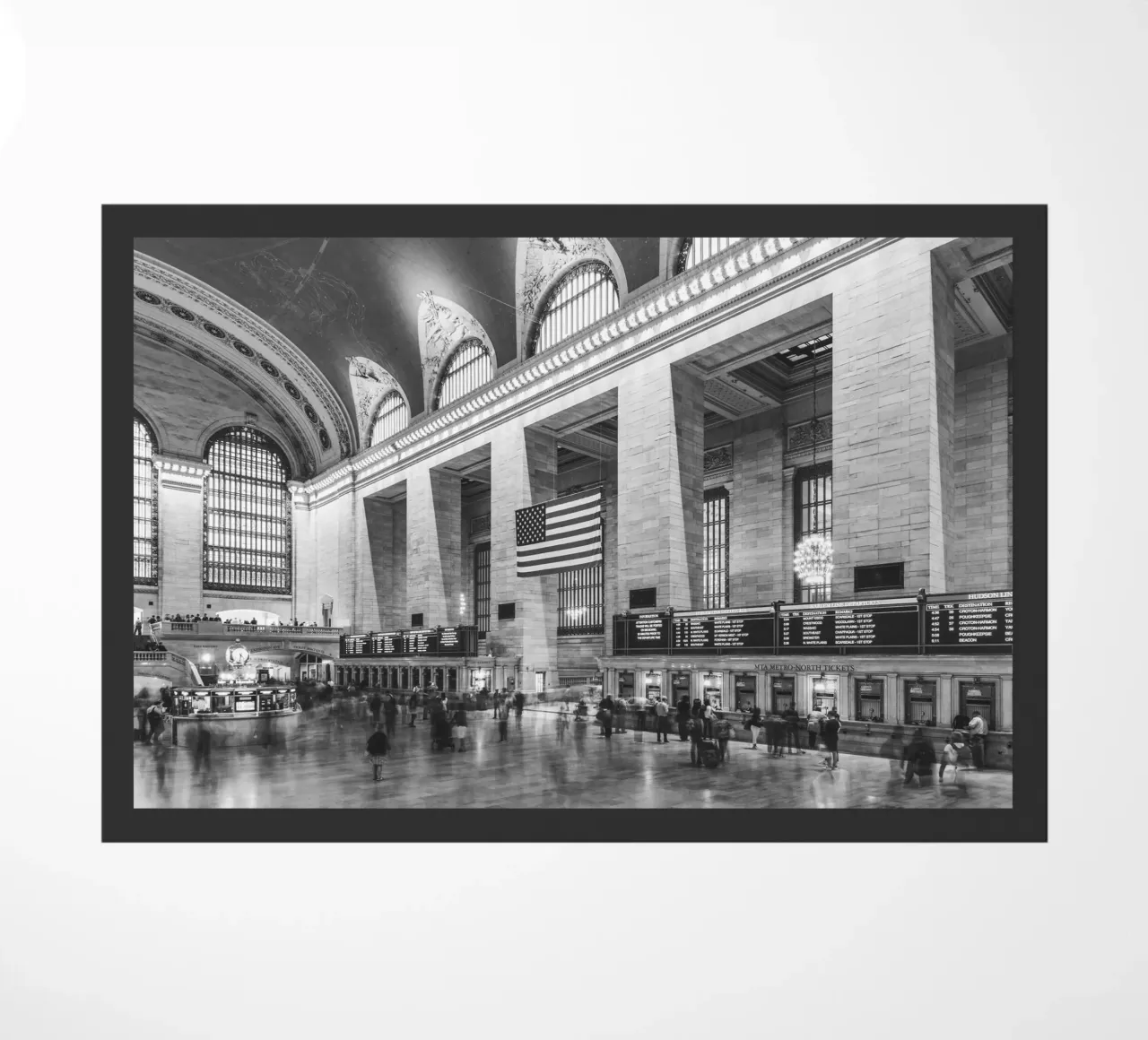 Grand Central Terminal B&W Kunst felpudo de Carinaprint