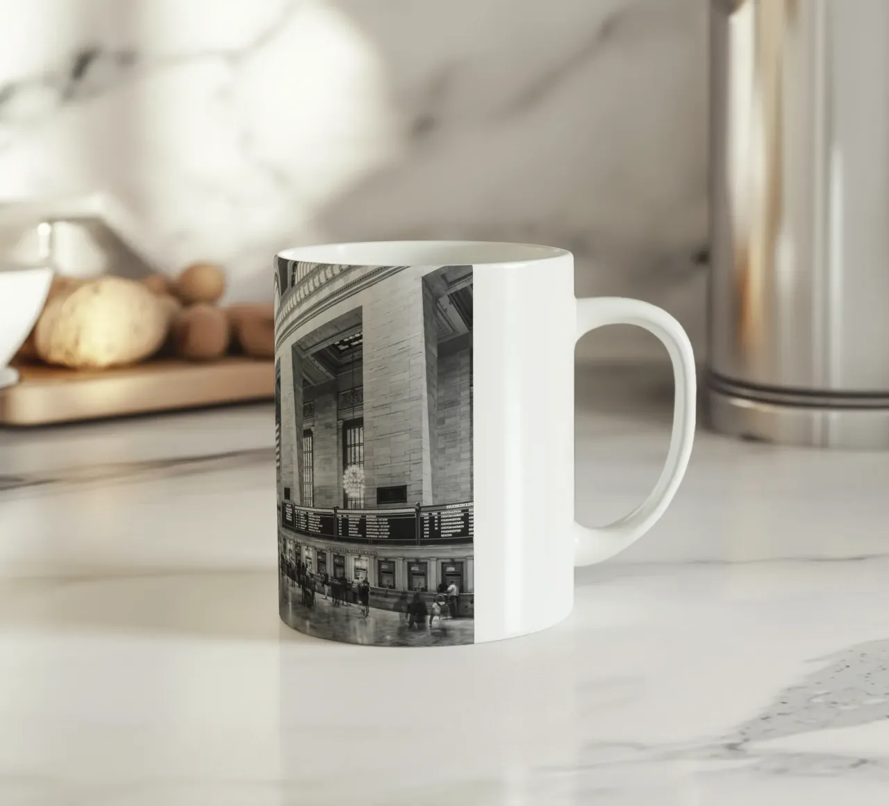 Grand Central Terminal B&W Kunst tazza in ceramica da Carinaprint