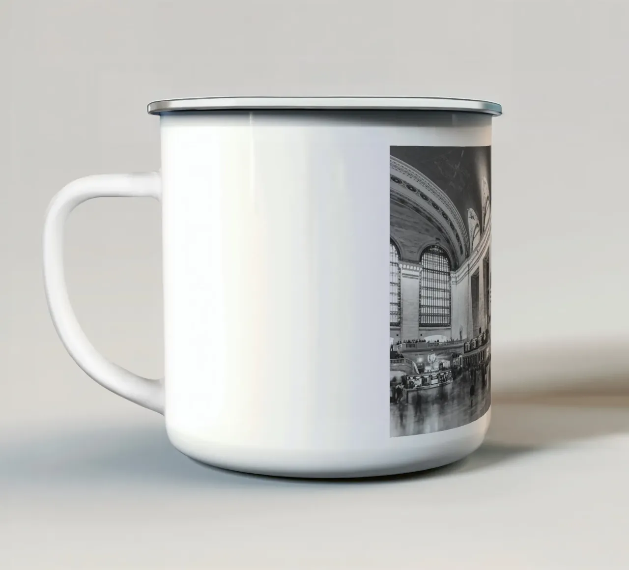 Grand Central Terminal B&W Kunst tazza in smalto da Carinaprint