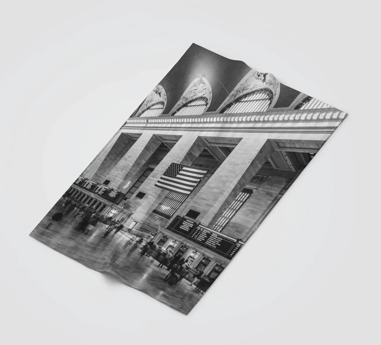 Grand Central Terminal B&W Kunst coperta in pile da Carinaprint