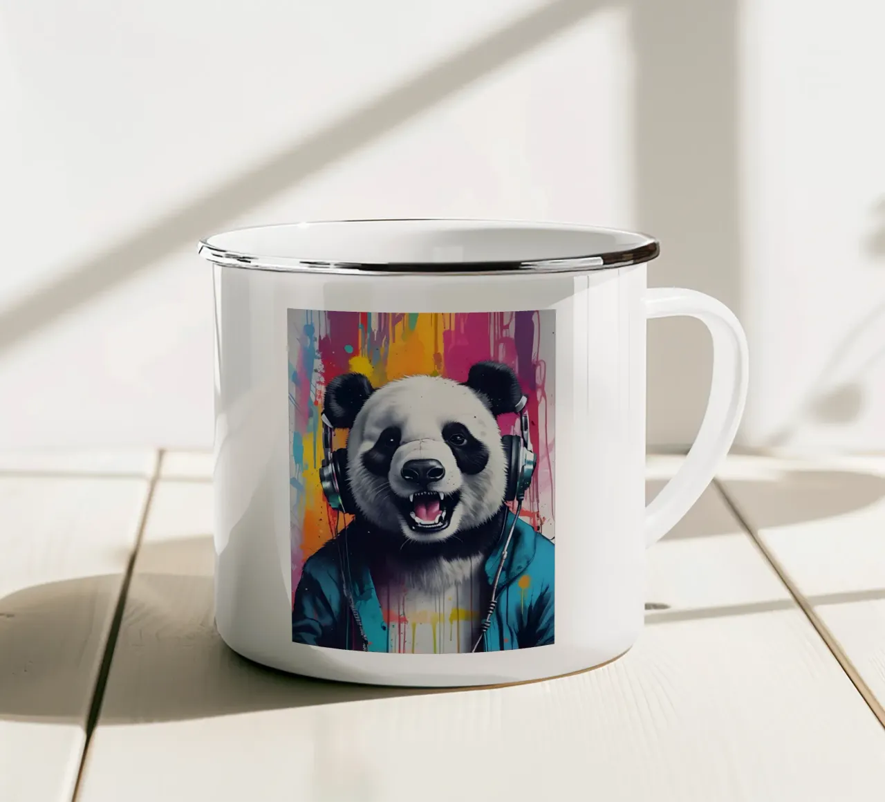 Euforia musicale da panda tazza in smalto da MakArena