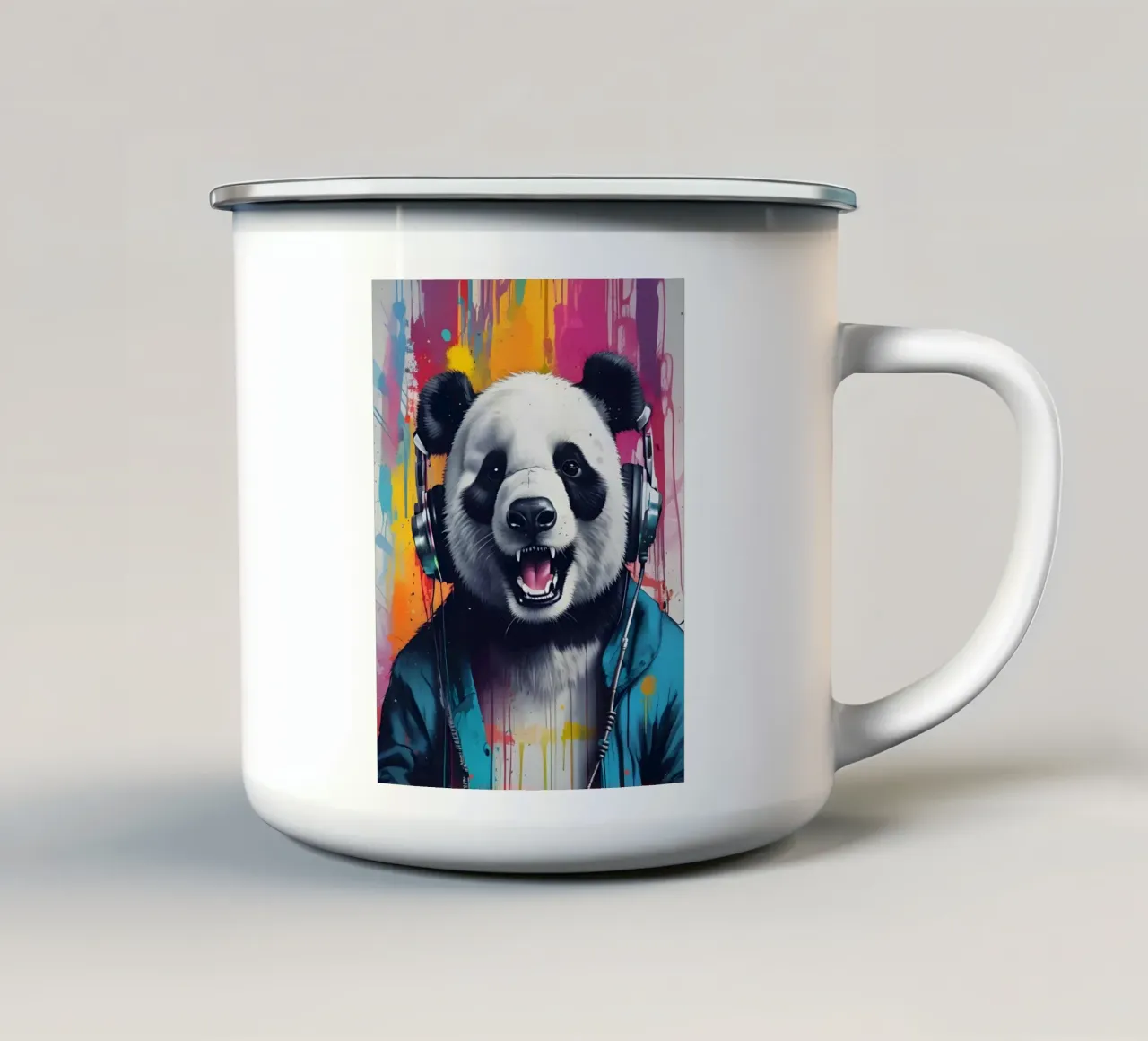 Euforia musicale da panda tazza in smalto da MakArena