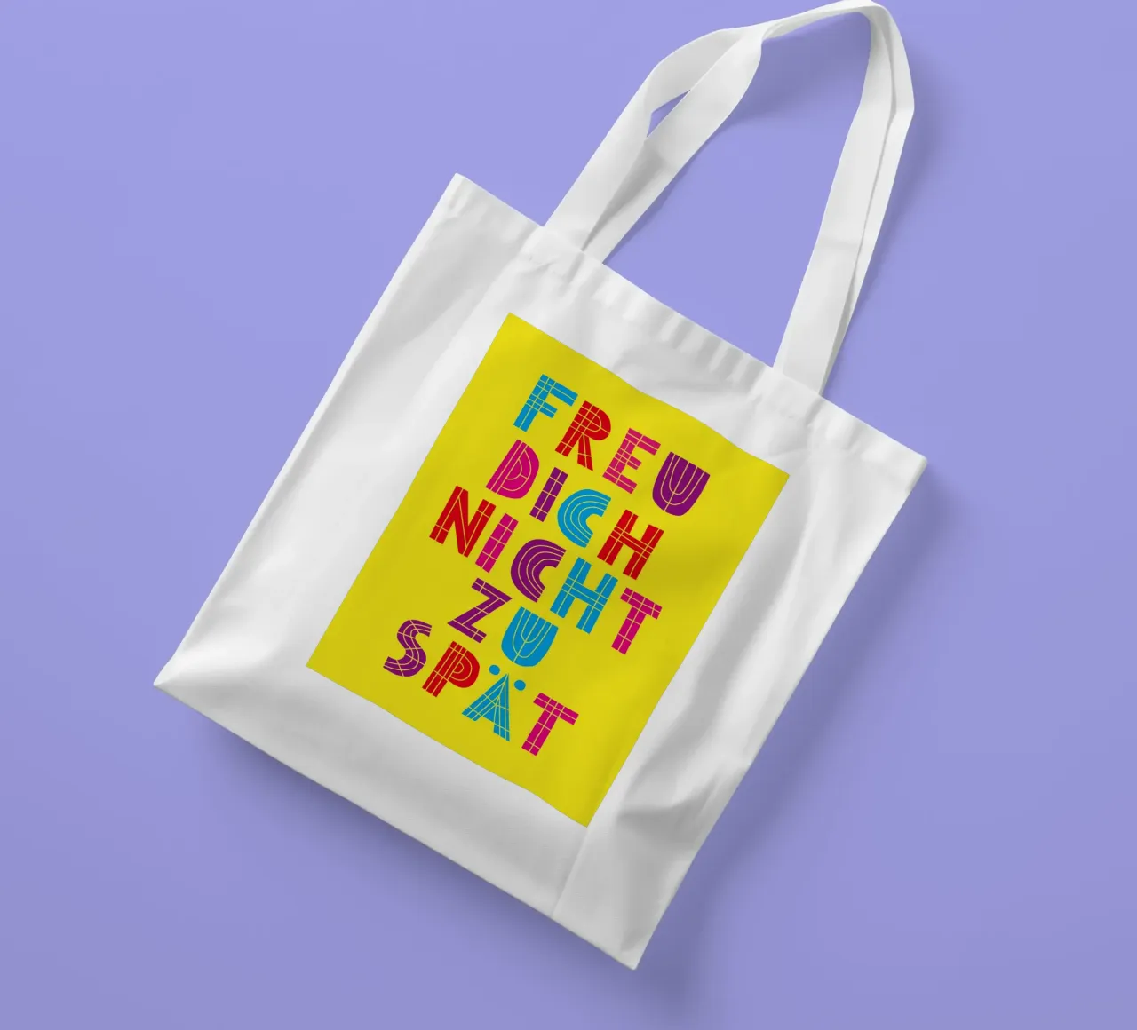 Freu dich nicht zu spät 04 borsa in juta da Art Fart