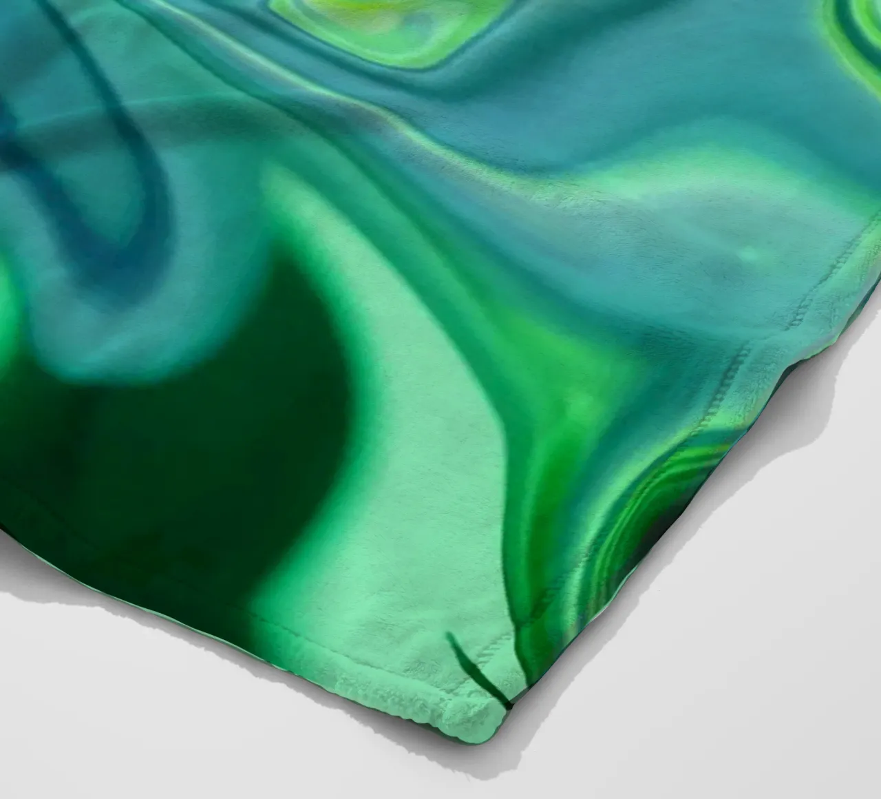Abstract dynamic pattern in blue and green. fleece blanket by Something for you