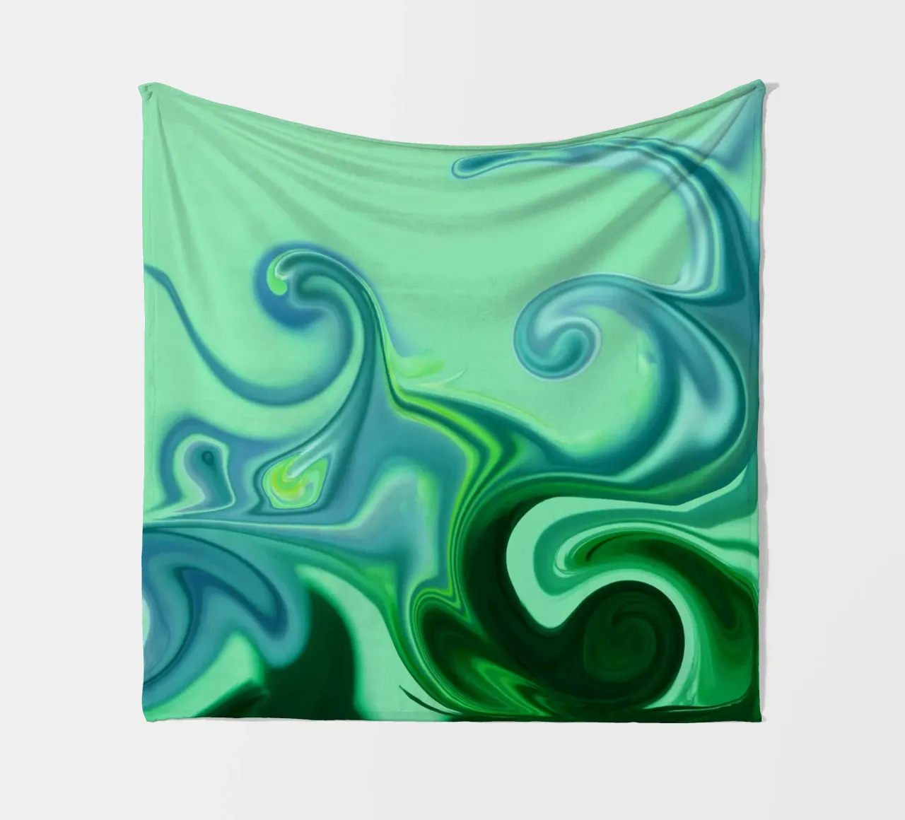 Abstract dynamic pattern in blue and green. fleece blanket by Something for you