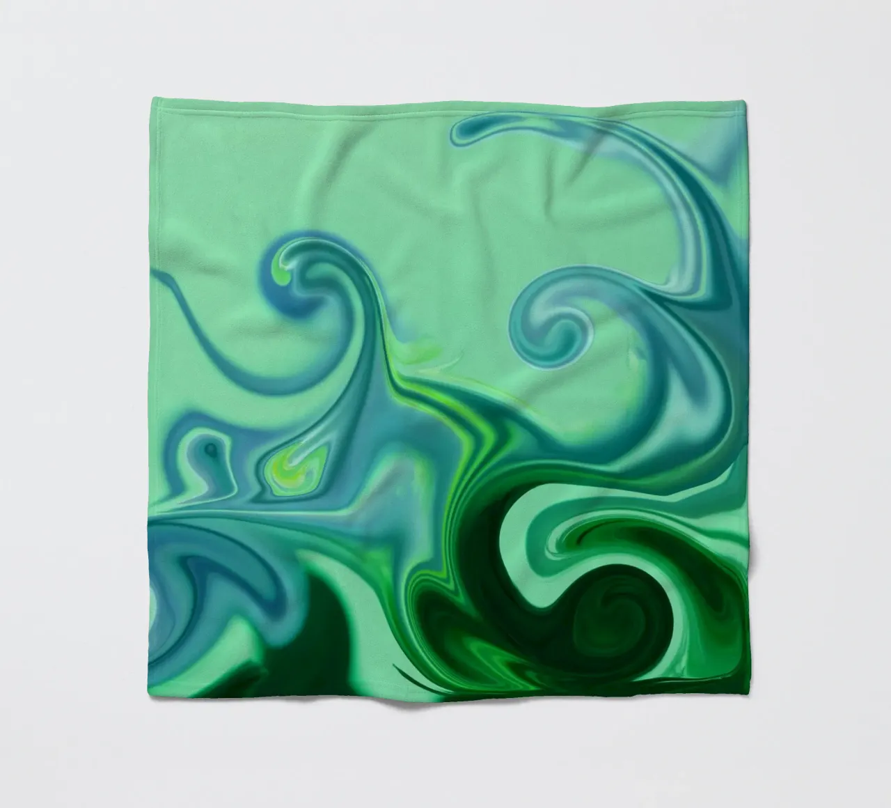 Abstract dynamic pattern in blue and green. fleece blanket by Something for you