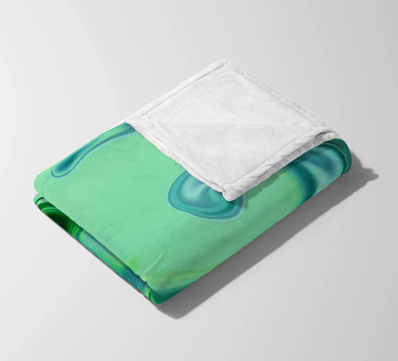 Abstract dynamic pattern in blue and green. fleece blanket by Something for you