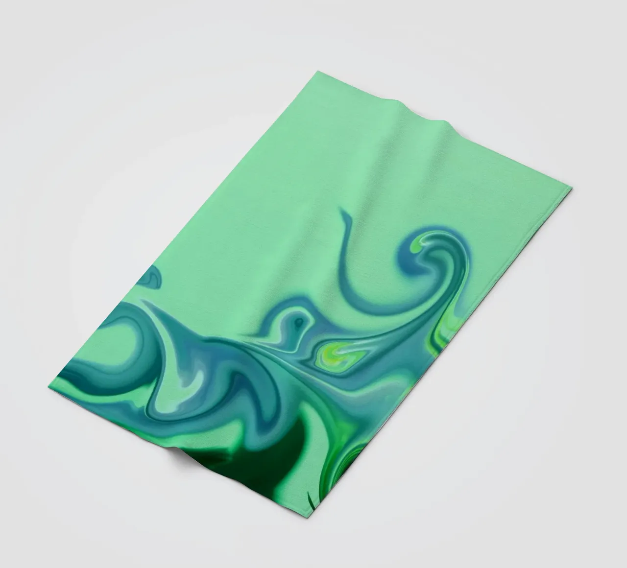 Abstract dynamic pattern in blue and green. fleece blanket by Something for you