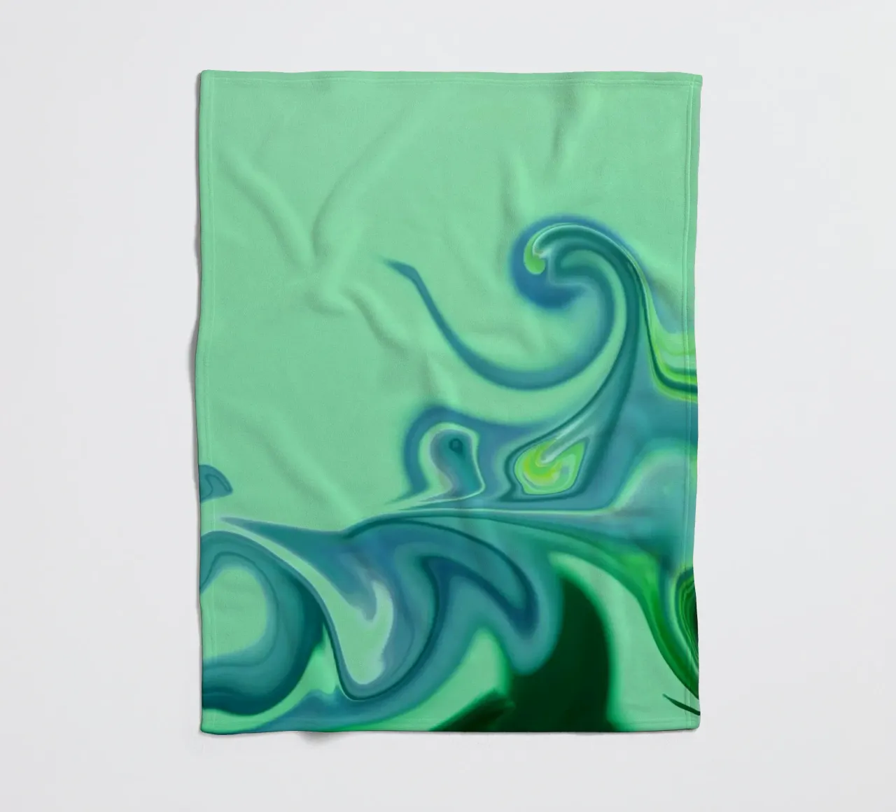 Abstract dynamic pattern in blue and green. fleece blanket by Something for you