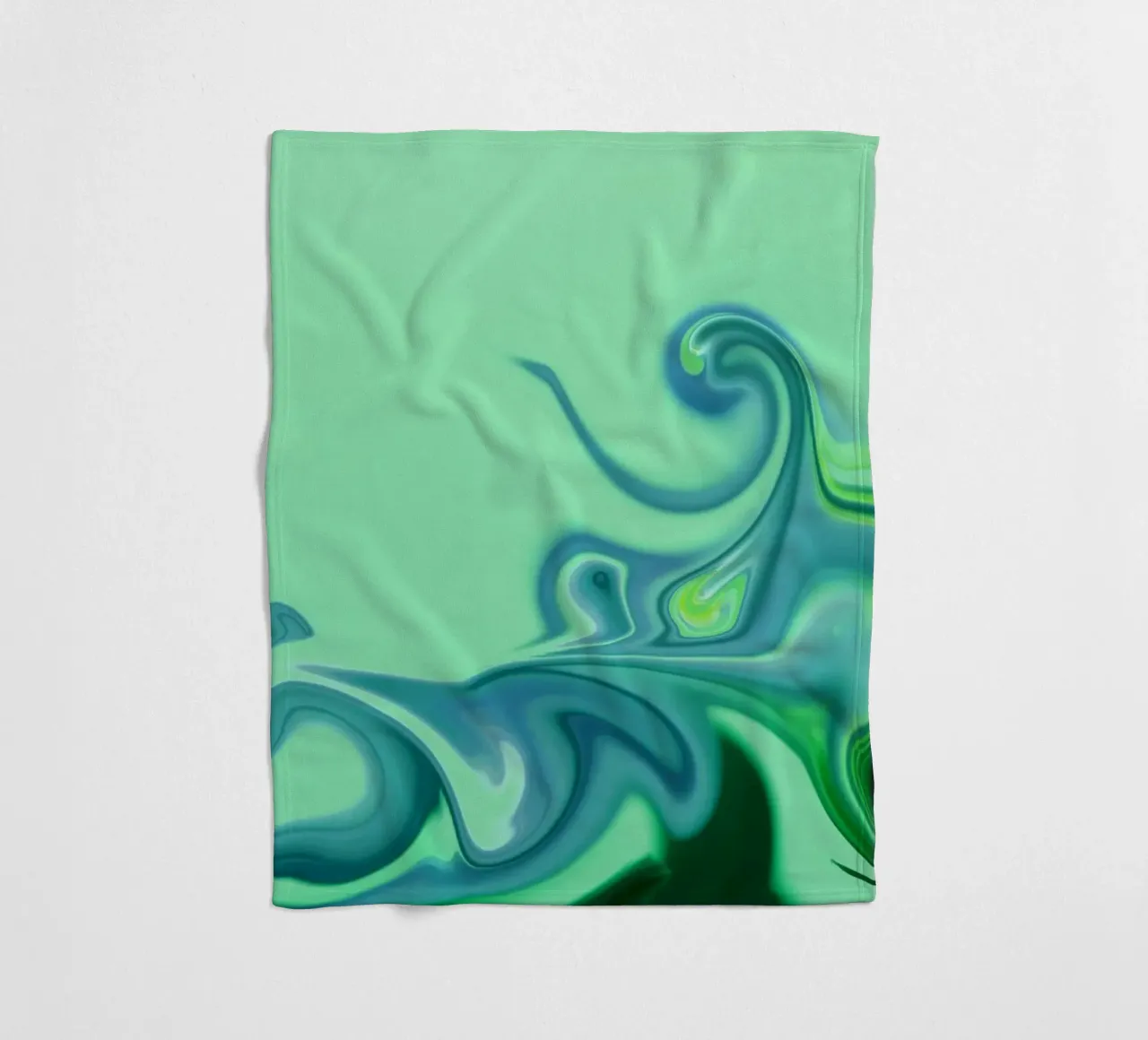 Abstract dynamic pattern in blue and green. fleece blanket by Something for you