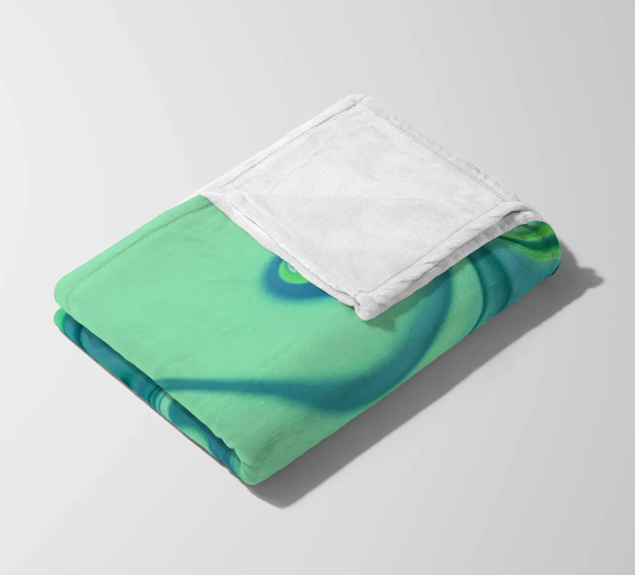 Abstract dynamic pattern in blue and green. fleece blanket by Something for you