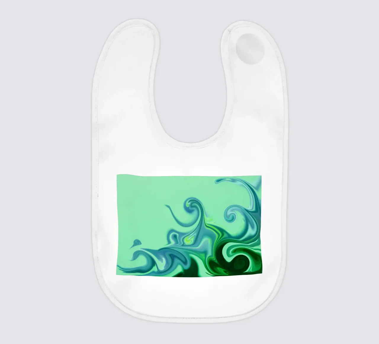 Modello dinamico astratto in blu e verde. bavaglino da Something for you