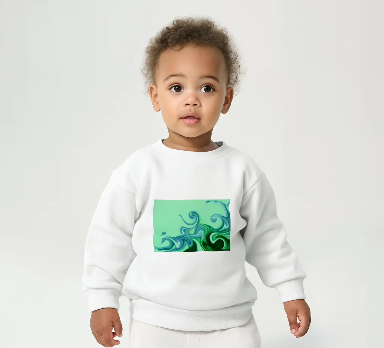Modello dinamico astratto in blu e verde. felpa neonato da Something for you