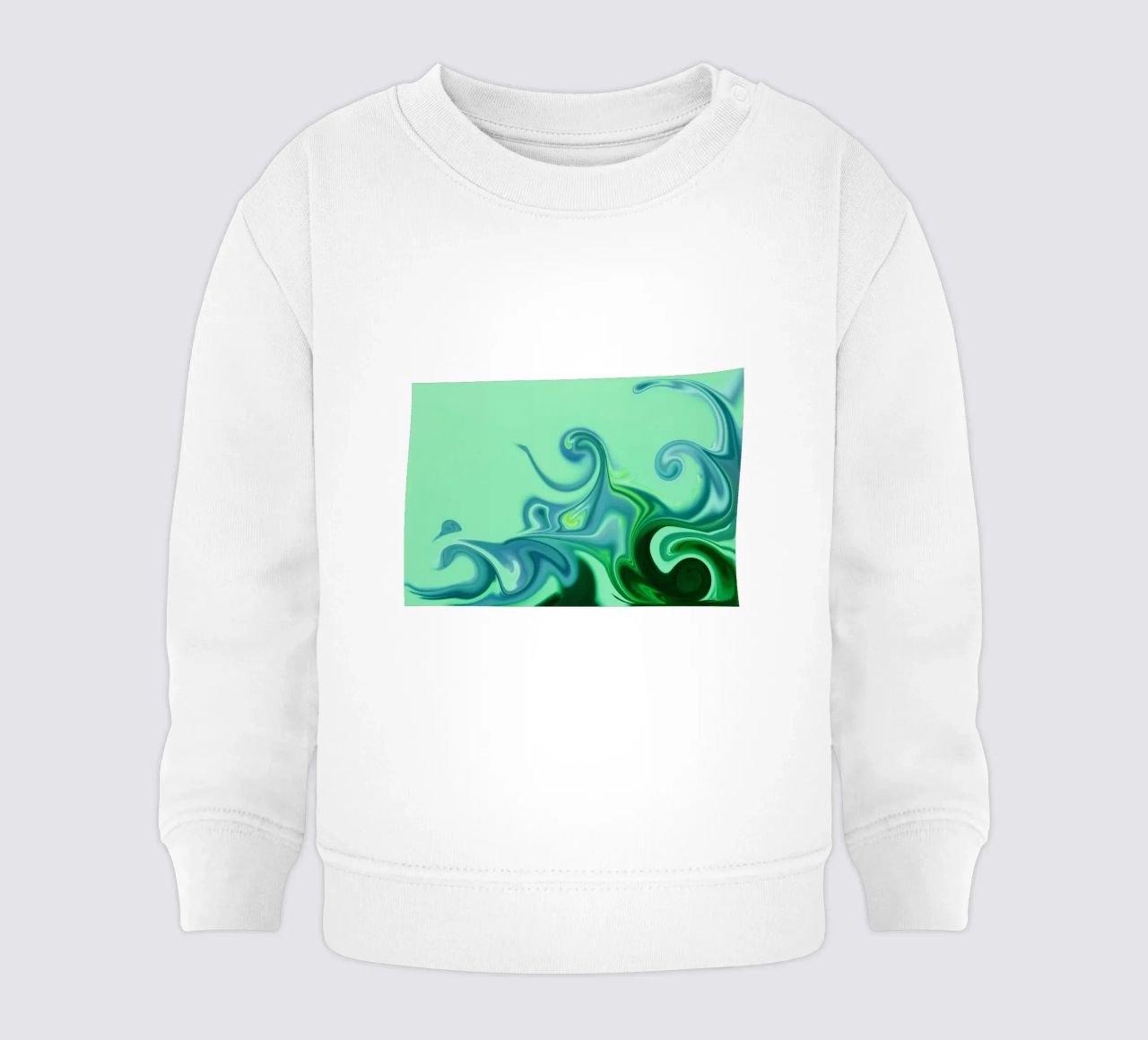 Modello dinamico astratto in blu e verde. felpa neonato da Something for you