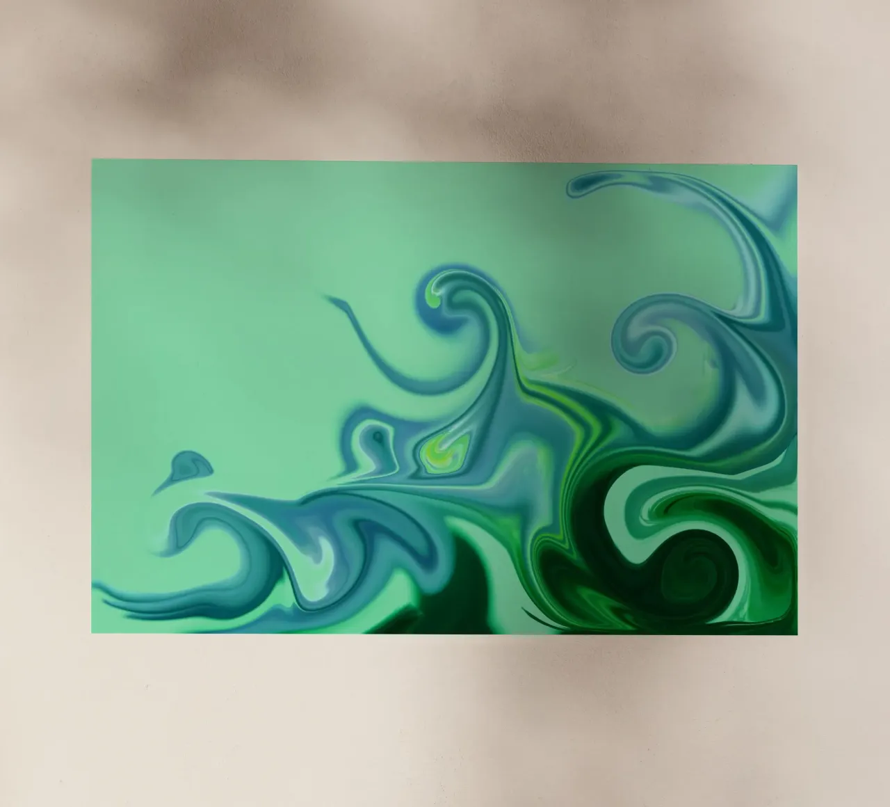 Modello dinamico astratto in blu e verde. pellicola backlit da Something for you