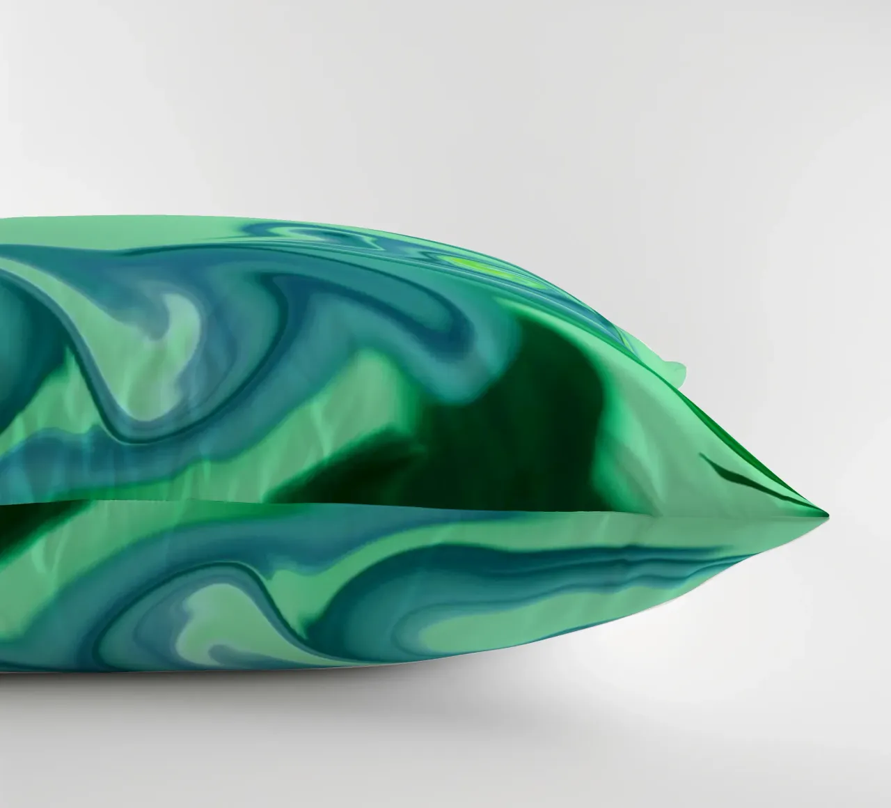 Abstract dynamic pattern in blue and green. decorative cushion by Something for you