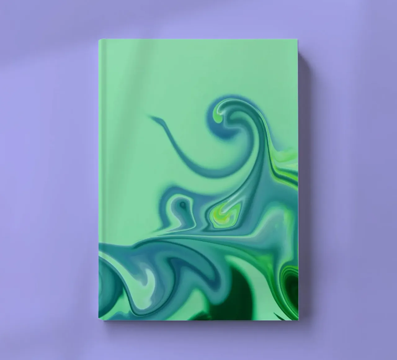 Abstraktes dynamisches Muster in blau und grün. Notizbuch von Something for you