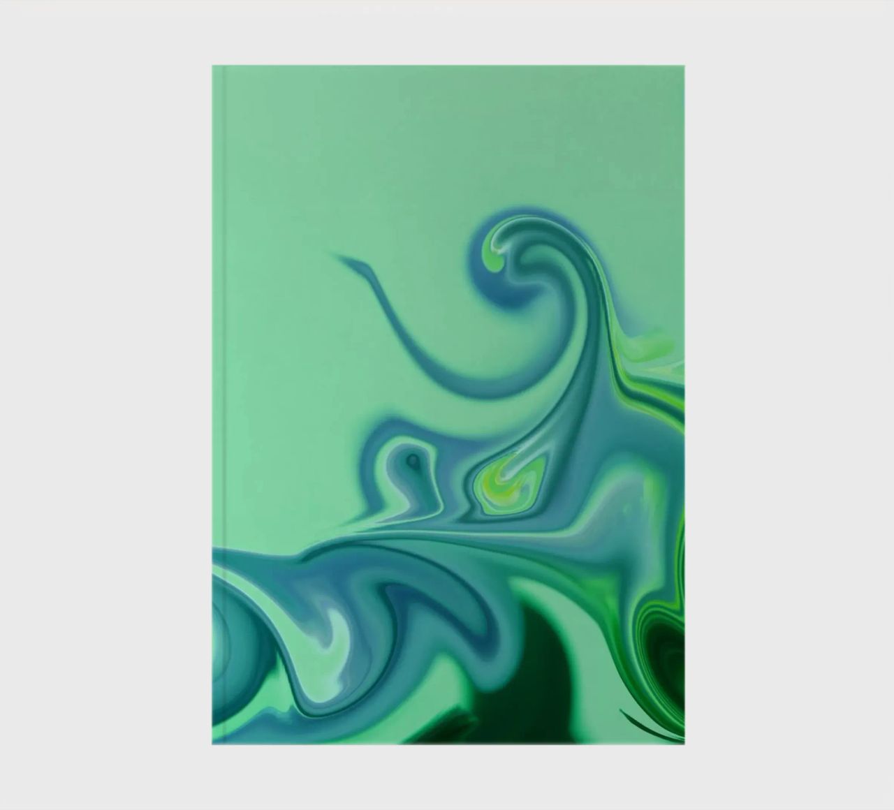 Abstract dynamic pattern in blue and green. notebook by Something for you