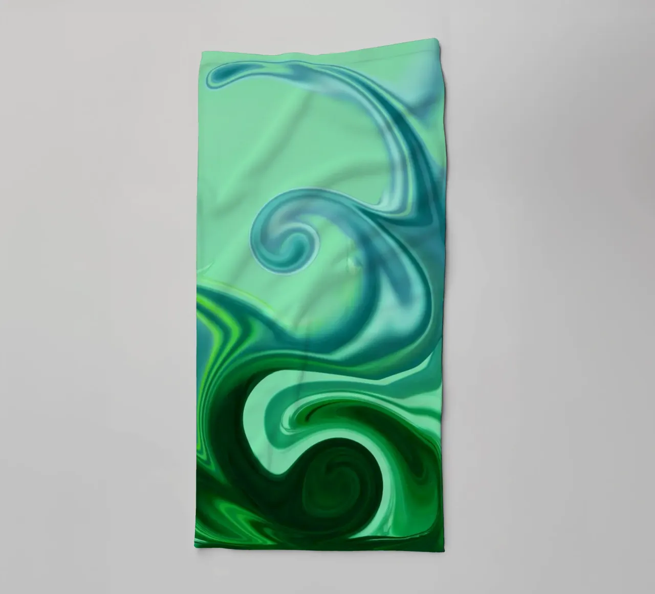Motif dynamique abstrait en bleu et vert. serviette de bain de Something for you