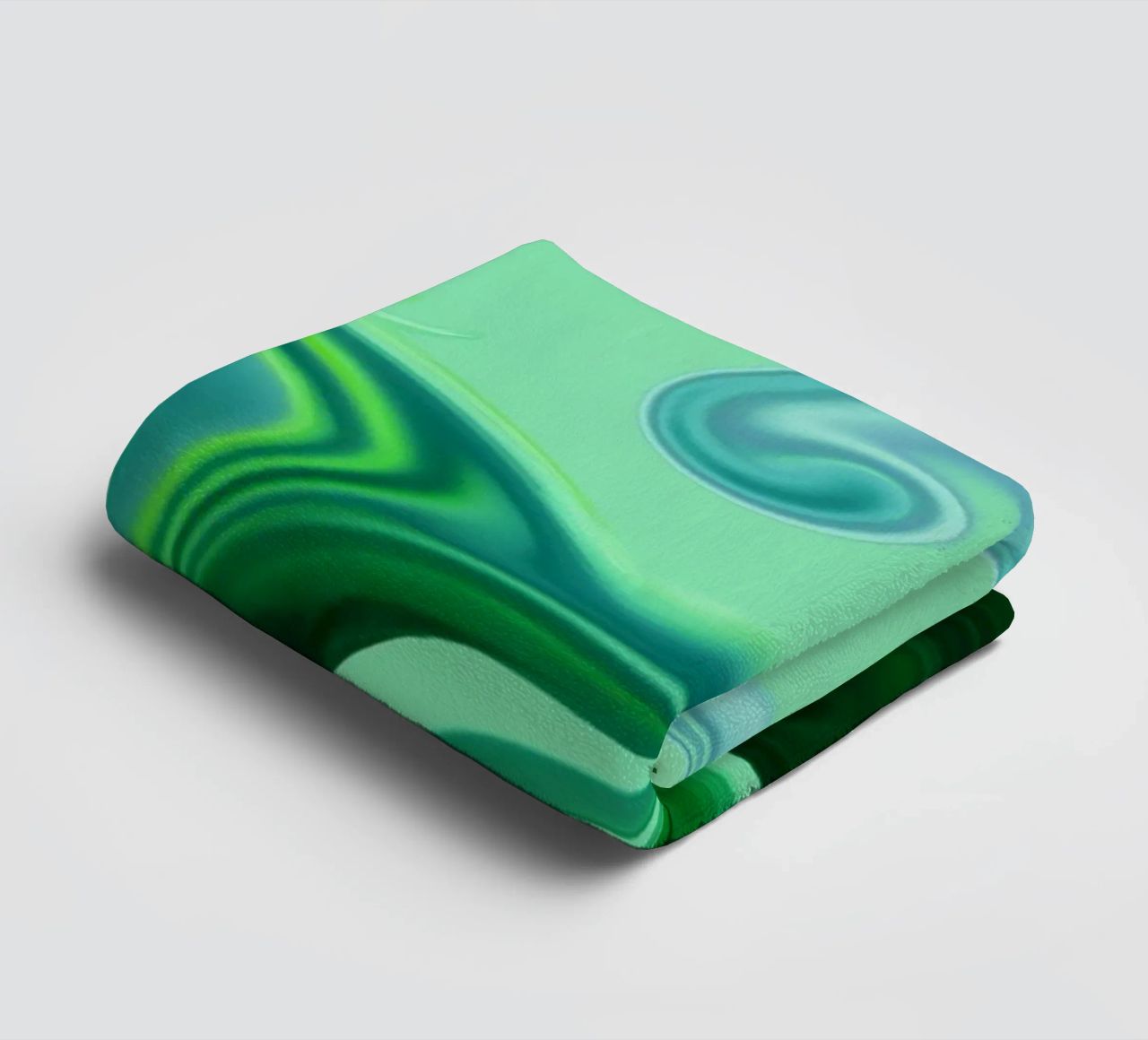 Abstract dynamic pattern in blue and green. towel by Something for you
