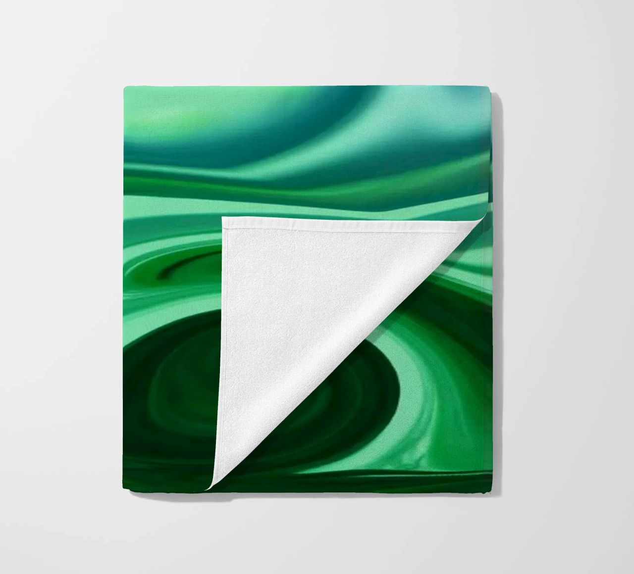 Abstract dynamic pattern in blue and green. beach towel by Something for you