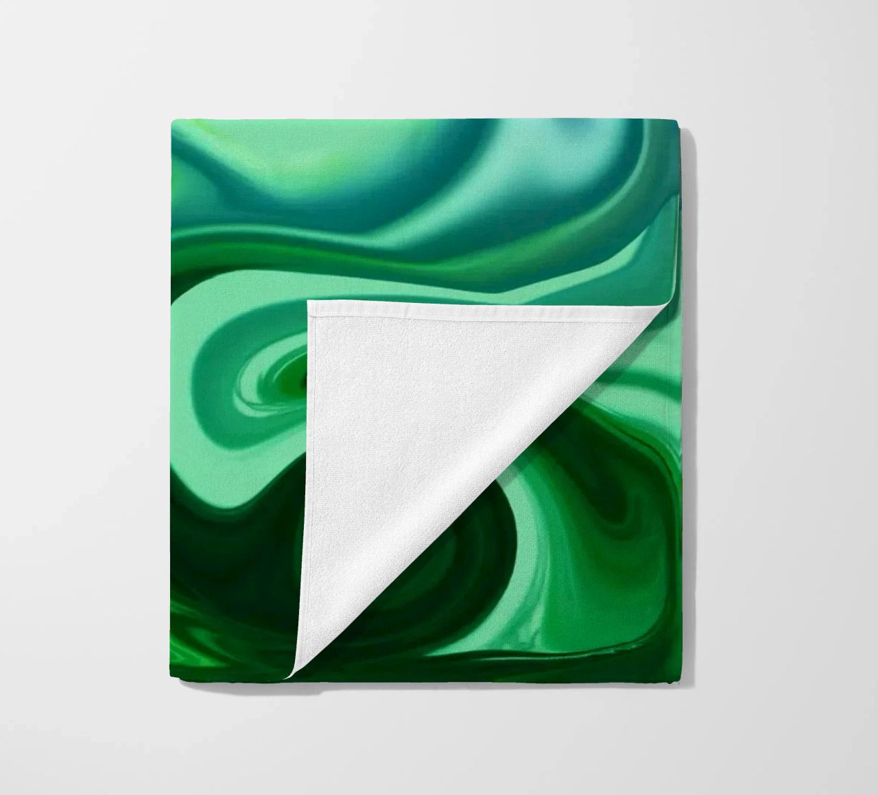Abstract dynamic pattern in blue and green. beach towel by Something for you