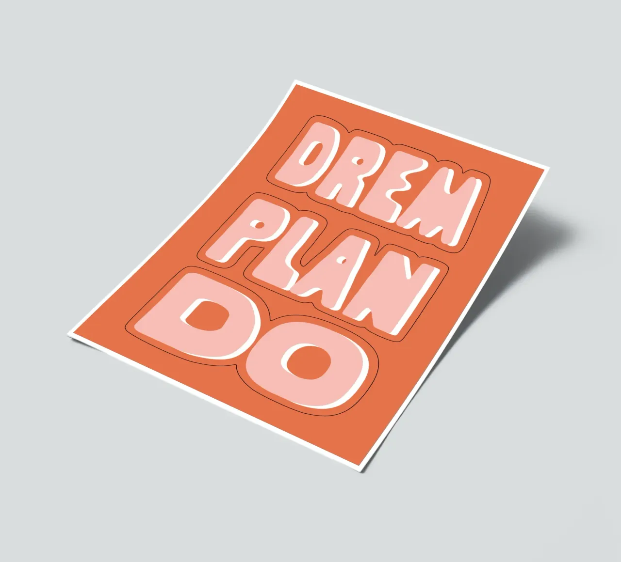 Dream Plan Do sticker sheet by we line studio - art
