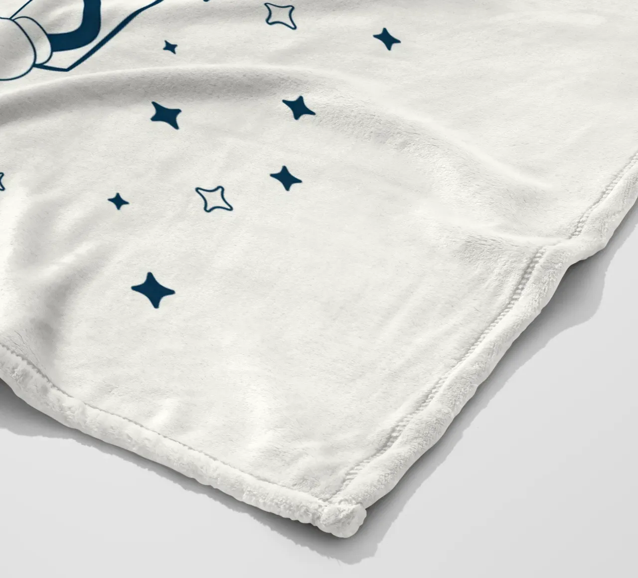 Patatine fritte retrò Personaggio Fry Me To The Moon And Back Blu Bianco coperta in pile da Studio Frances M