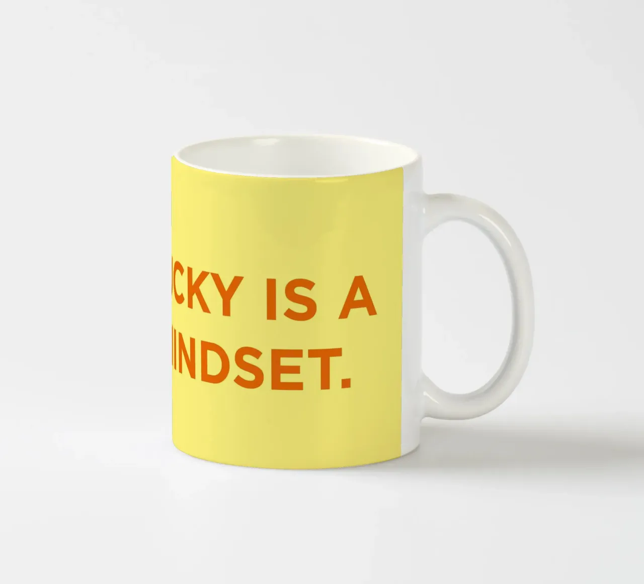 Lucky is a mindset. tazza in ceramica da Art Fart
