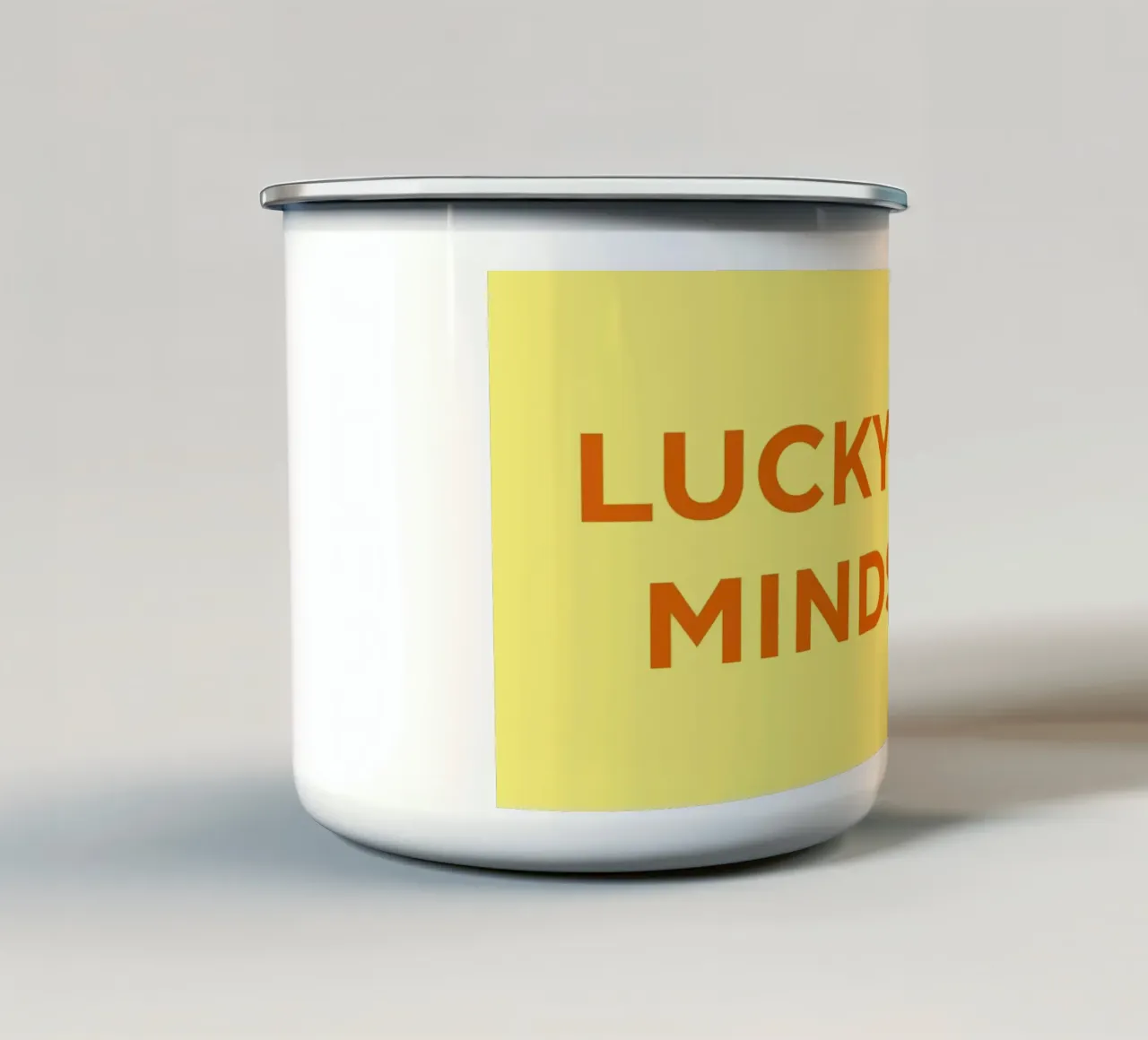 Lucky is a mindset. tazza in smalto da Art Fart
