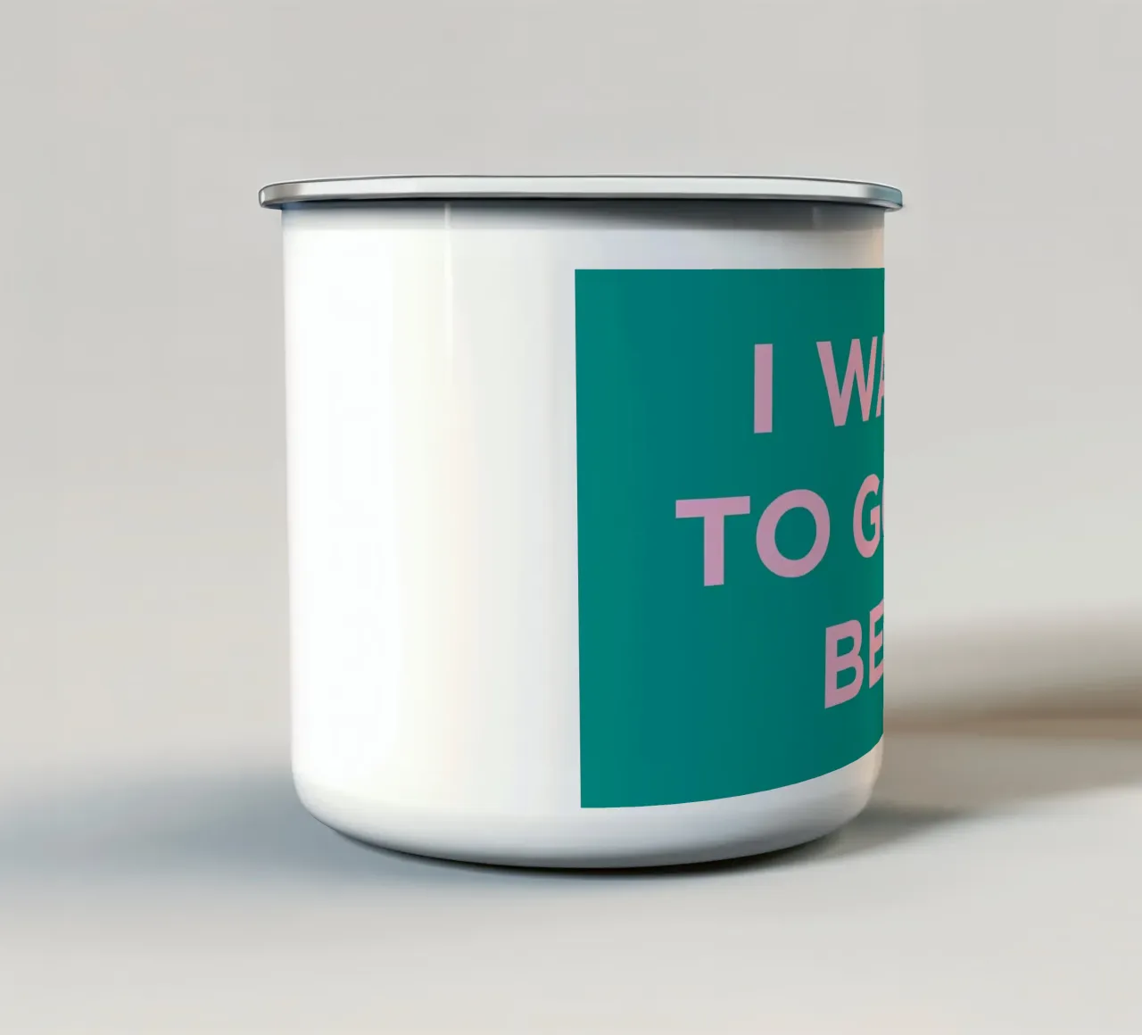 I want to go to bed. tazza in smalto da Art Fart