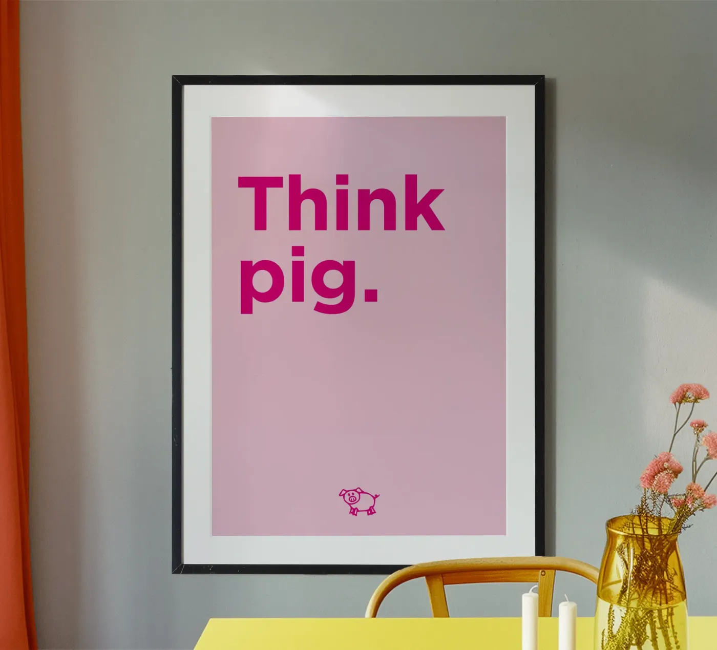 Think pig. poster de Art Fart