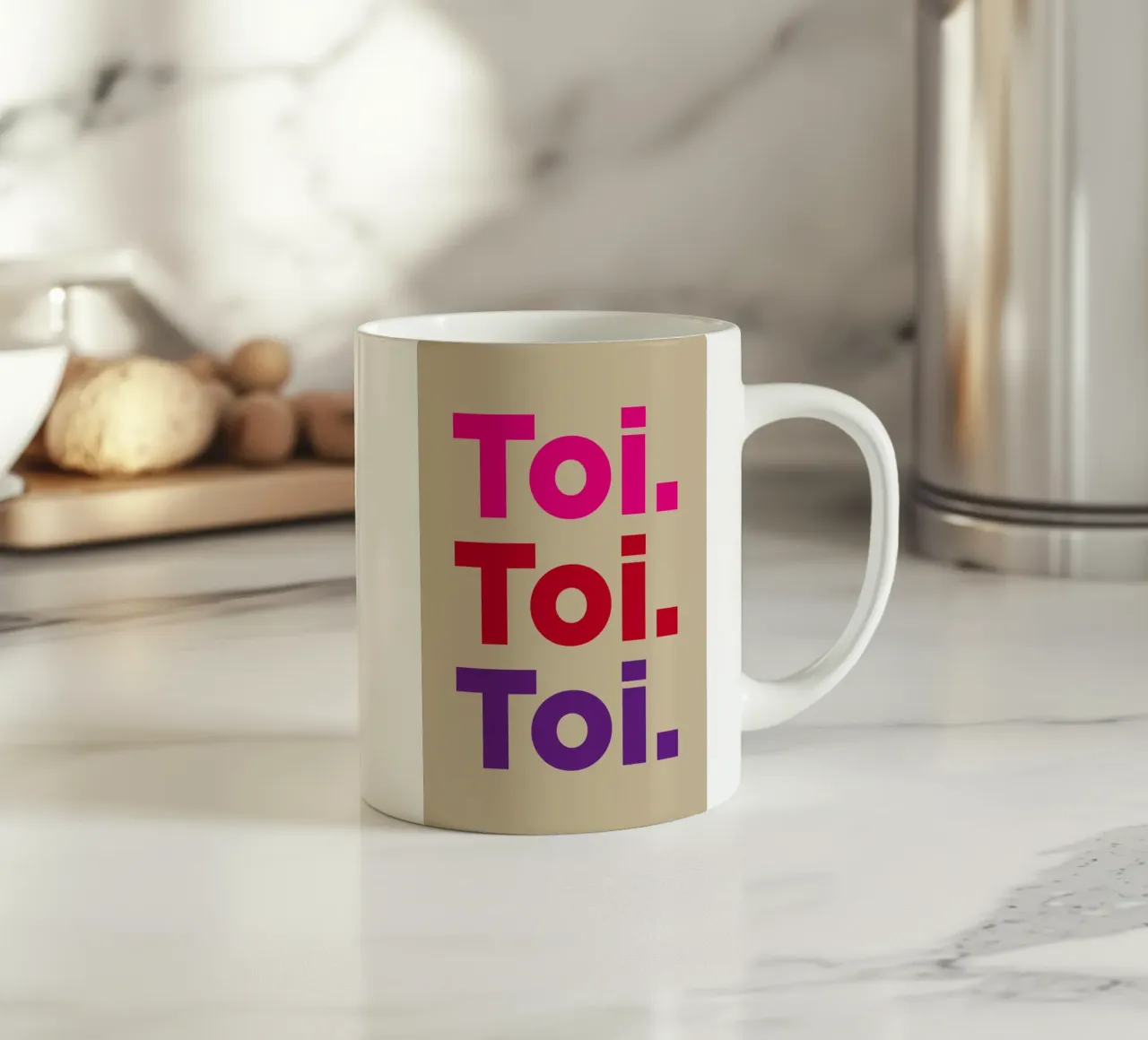 Toi. Toi. Toi. tazza in ceramica da Art Fart