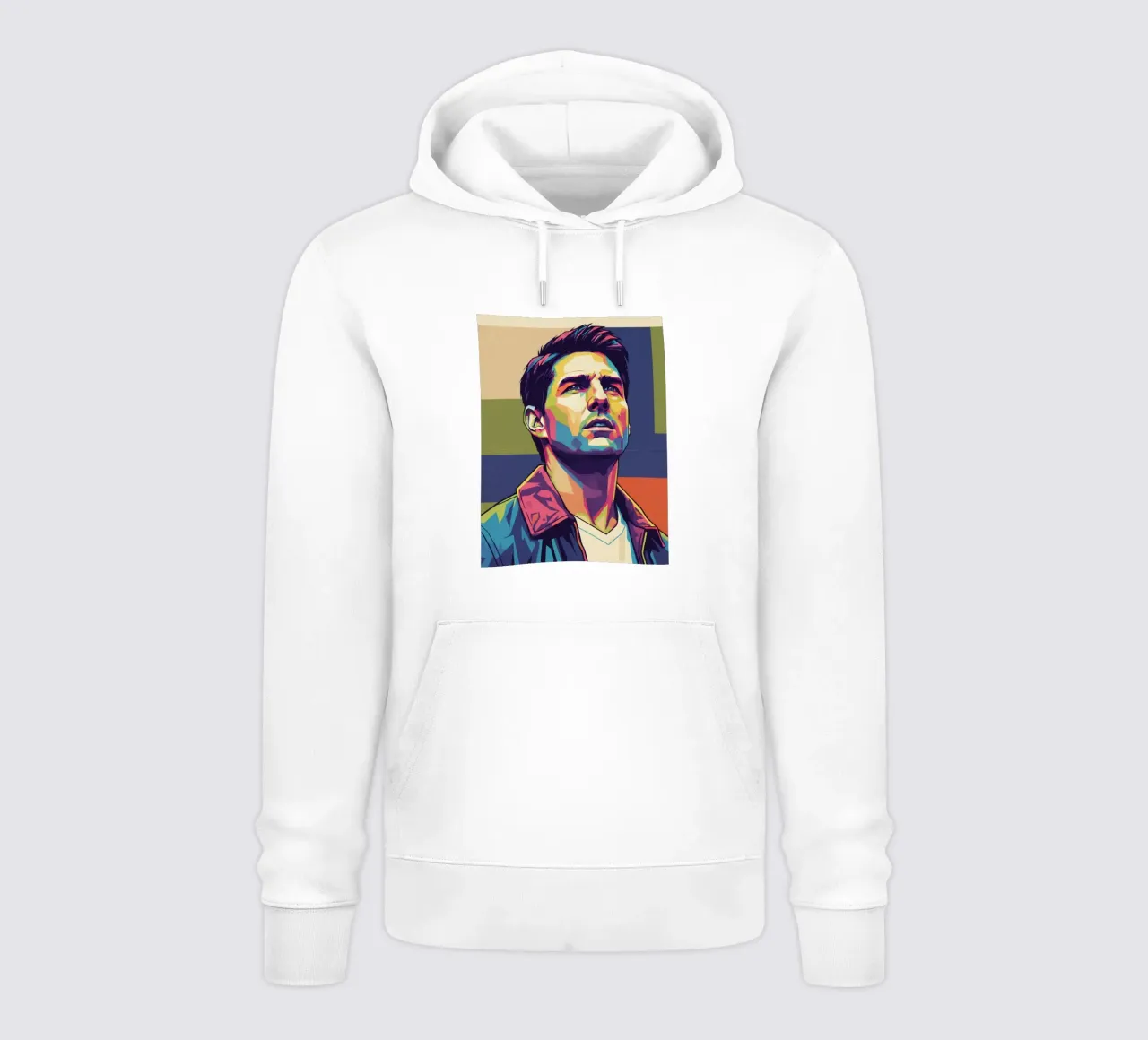 Ritratto pop art di Tom Cruise felpa con cappuccio da Hantamrata