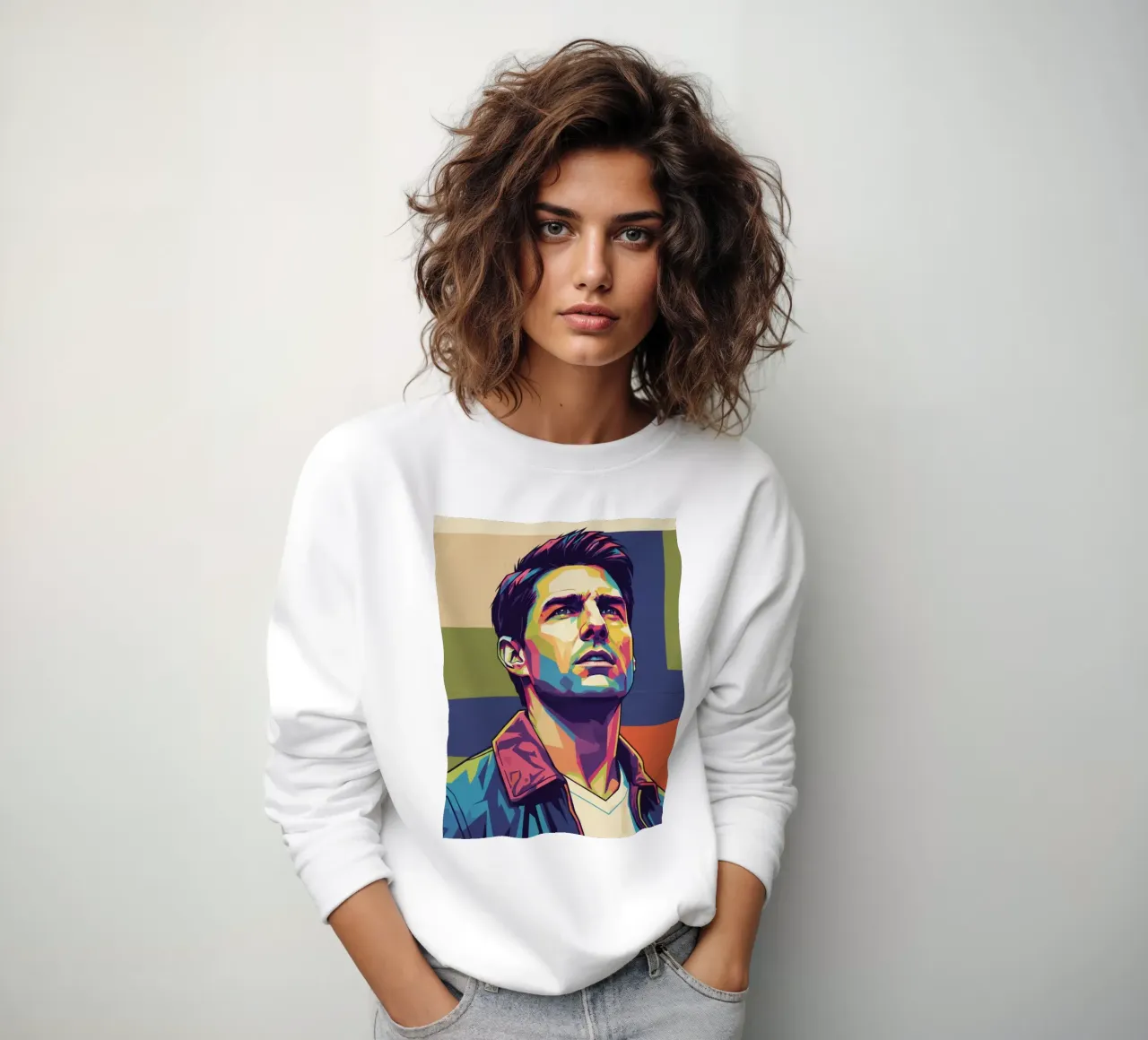 Ritratto pop art di Tom Cruise felpa da Hantamrata