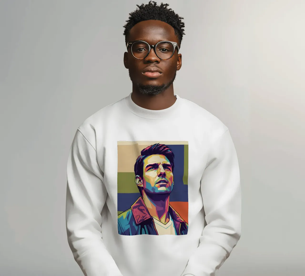 Ritratto pop art di Tom Cruise felpa da Hantamrata
